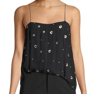 NWOT VINCE METALLIC EMBROIDERED SILK CAMI